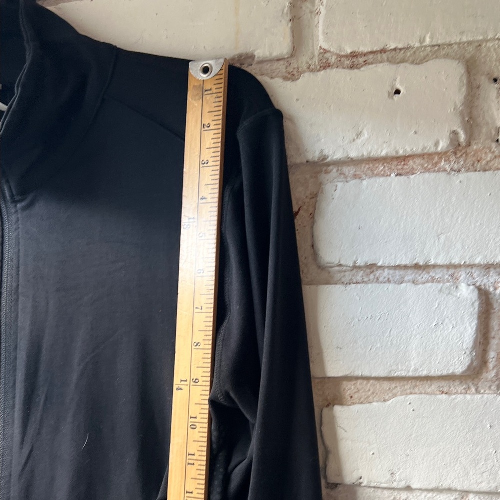 Black Women's Zip-Front Jacket funnel neck athletic jacket - Picture 10 of 11